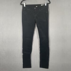 Rag & Bone Legging Jeans Womens 28 Black Velvet Skinny Stretch Pants Made USA